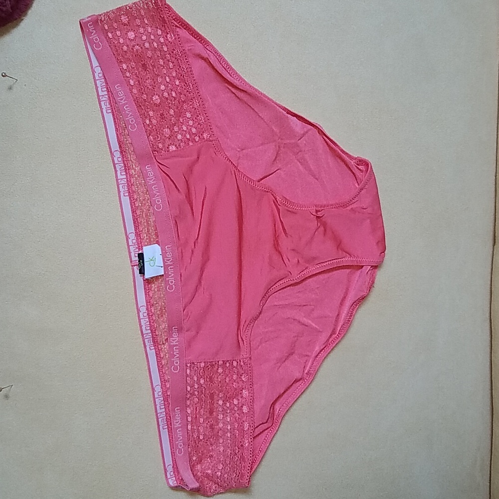 Calvin Klein panties, size L, salmon pink.